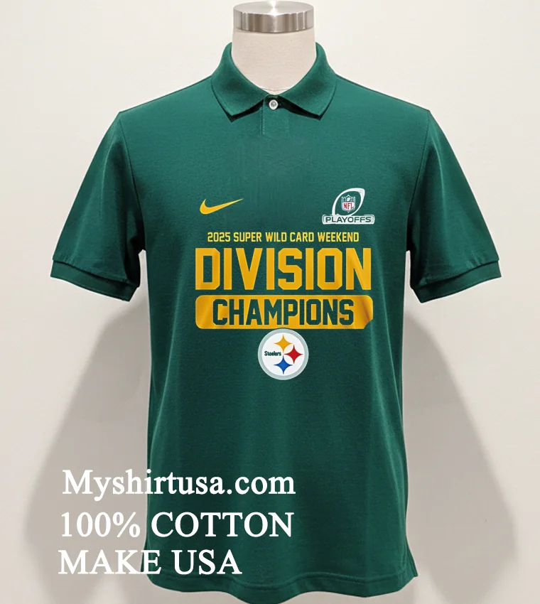Pittsburgh Steelers 2025 Super Wild Card Weekend Division Champions Shirt - green-shirt Pittsburgh Steelers 2025 Super Wild Card Weekend Division Champions Shirt Green Shirt