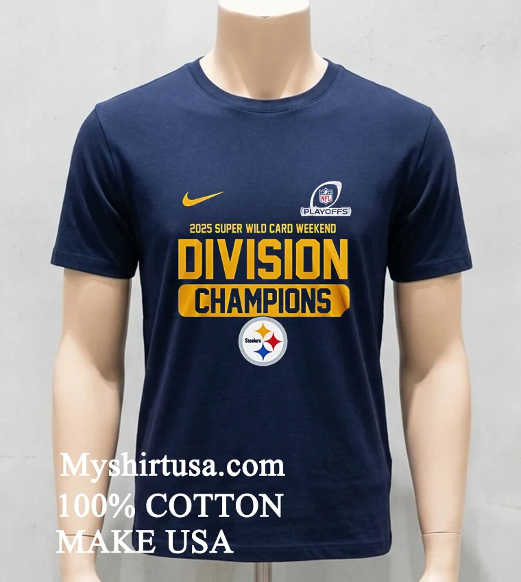 Pittsburgh Steelers 2025 Super Wild Card Weekend Division Champions Shirt Navy Shirt