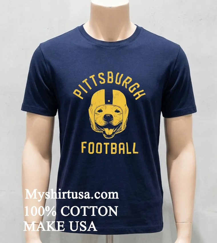 Pittsburgh Steelers Football Pitbull Shirt Navy Shirt