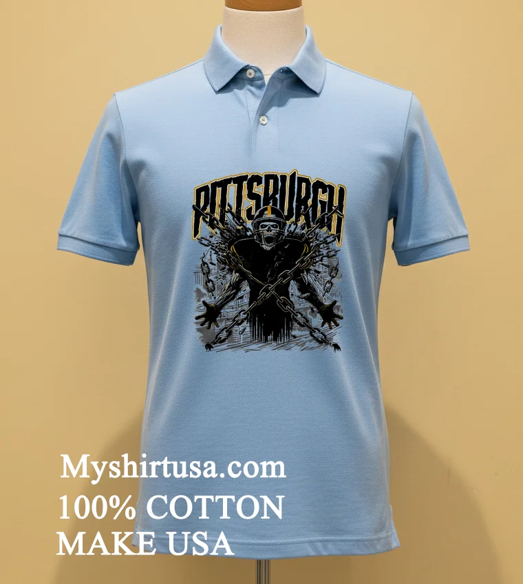 Pittsburgh Steelers Football Skeleton Art Shirt Blue Shirt