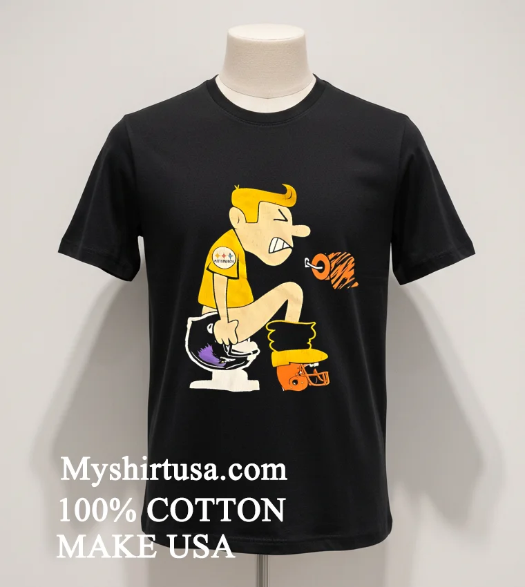 Pittsburgh Steelers Vs Cincinnati Bengals Cartoon Meme Shirt Balck Shirt 1