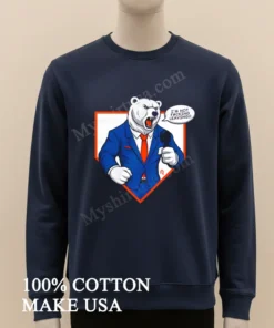 Polar Bear I M Not Fucking Leaving funny america t-shirts