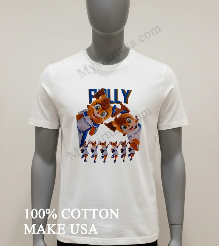 Polly Nippon Ham Fighters Mascot Character Cheerleader Graphic Shirt White T Shirt 1