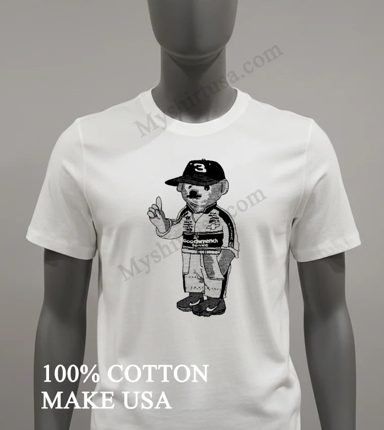 Polo Bear Dale Earnhardt Racing Goodwrench Service Shirt White T Shirt 2