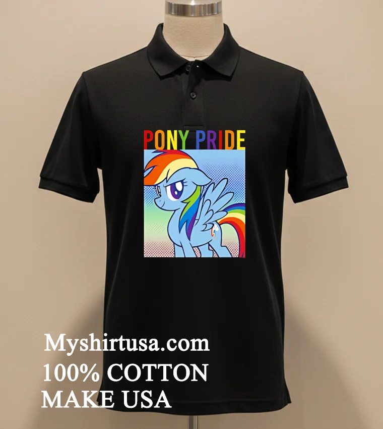 Pony Pride Rainbow Dash Little Pony Rainbow Shirt Balck Shirt