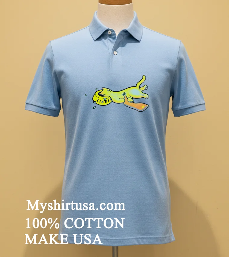 Poor Cat Tibbie Shirt Blue Shirt