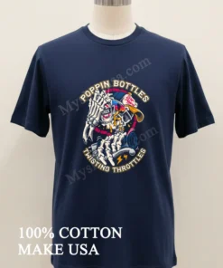 Poppin Bottles Twisting Throttles Skeleton Dirt Diggers Motocross Shirt