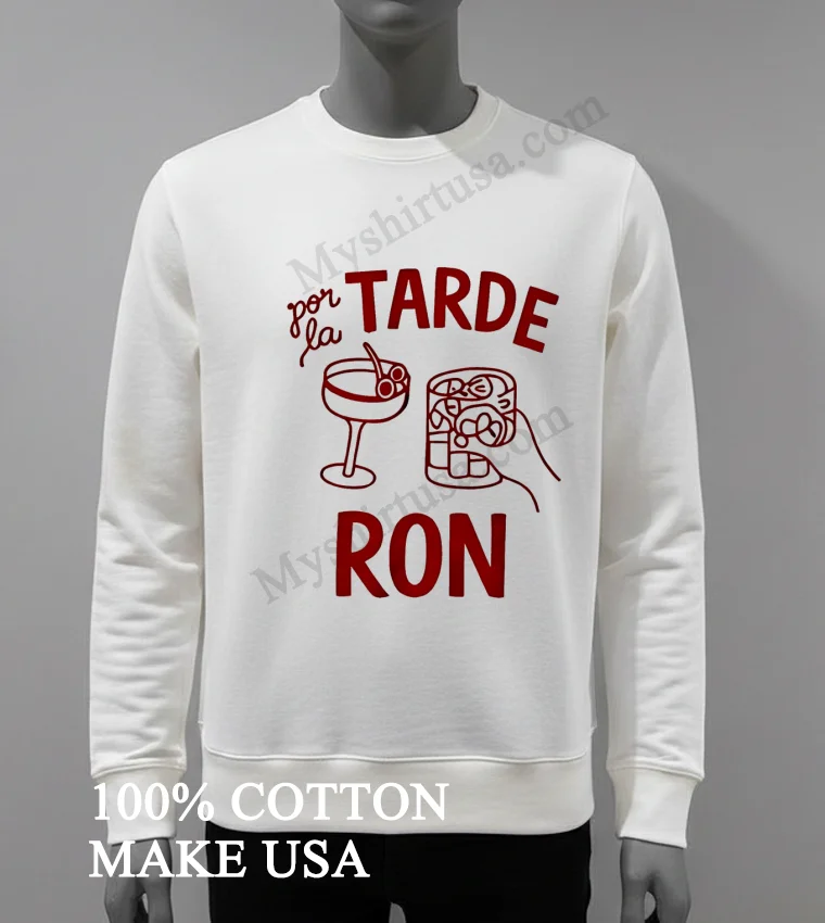 Por La Tarde Ron Shirt White T Shirt 3