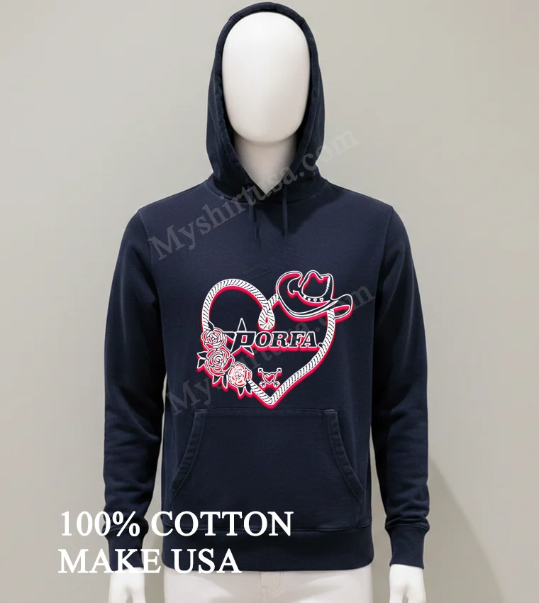 Porfa Love Lasso Heart Shirt Balck Shirt