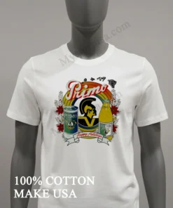 Primo Hawaiian Beer Happy Holidays King Kamehameha Hawaii Map Circles funny america t-shirts