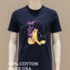 Prince Purple Rain Artist Silhouette Face Creative Graphic Shirt Navy Shirt