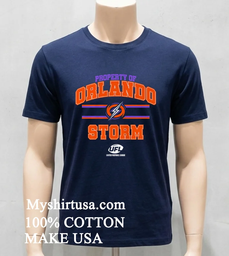 Property Of Orlando Storm Banner Stylish Shirt Navy Shirt