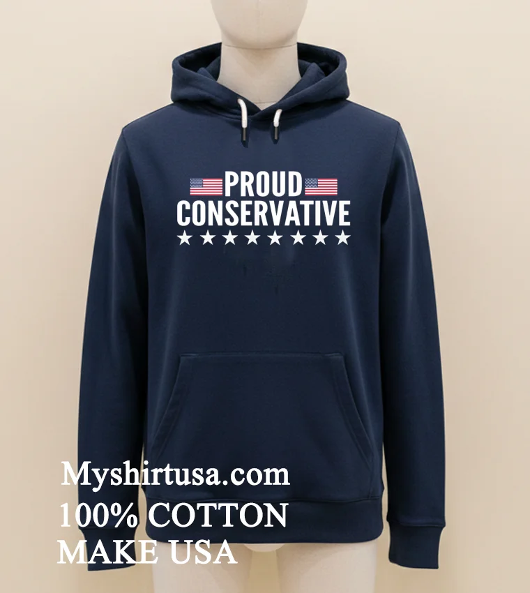 Proud Conservative America Flag Shirt Navy Shirt 3