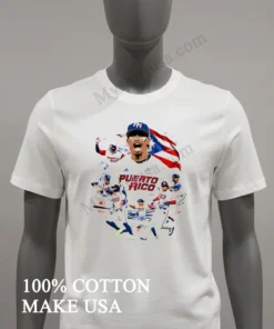 Puerto Rico Baseball Players Team Flag Graphic funny america t-shirts