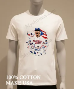 Puerto Rico Baseball Players Team Flag Graphic funny america t-shirts