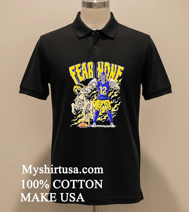 Puka Nacua Skeleton Fear None Los Angeles Rams Football Shirt Balck Shirt 2