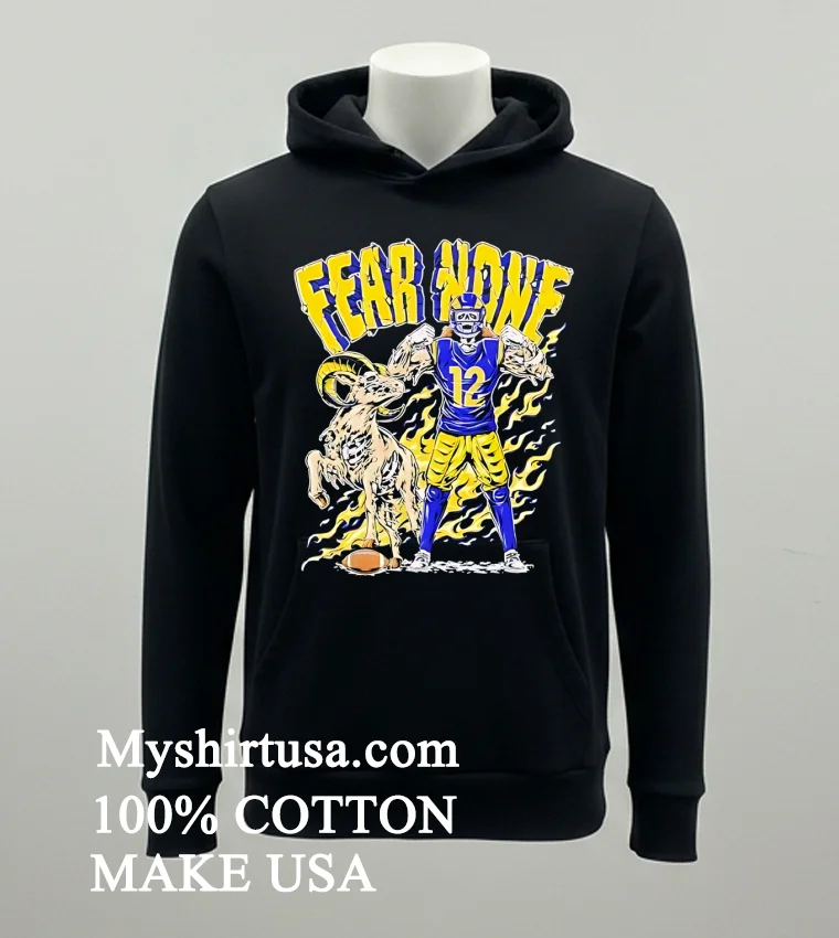 Puka Nacua Skeleton Fear None Los Angeles Rams Football Shirt Balck Shirt