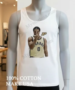 Purdue Basketball Player Number Zero Holding Up Three Fingers funny america t-shirts