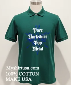 Pure Yorkshire Pop Metal Blue Star Grunge Band Shirt Green Shirt