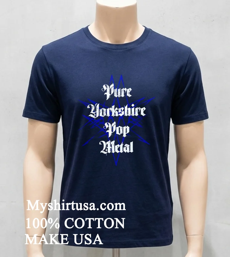 Pure Yorkshire Pop Metal Blue Star Grunge Band Shirt - navy-shirt Pure Yorkshire Pop Metal Blue Star Grunge Band Shirt Navy Shirt