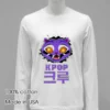 Purple Derpy Tiger Kpop Demon Hunters Character Shirt White T Shirt