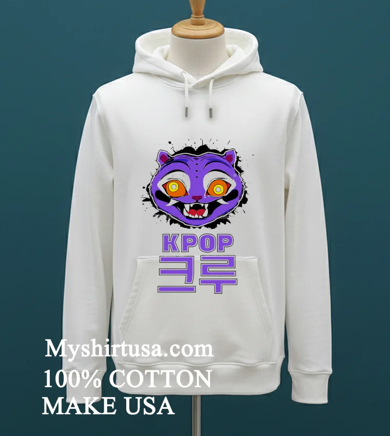 Purple Derpy Tiger Kpop Demon Hunters Character Shirt White T Shirt 3