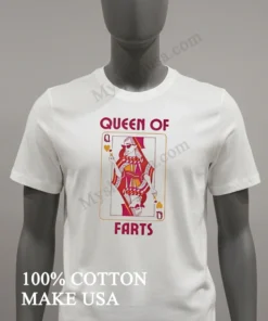 Queen Of Farts Playing Card Heart Queen Character funny america t-shirts