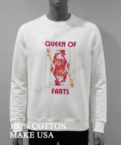 Queen Of Farts Playing Card Heart Queen Character funny america t-shirts