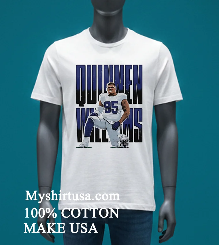 Quinnen Williams Dallas Name Retro Football Shirt - white-t-shirt Quinnen Williams Dallas Name Retro Football Shirt White T Shirt 3