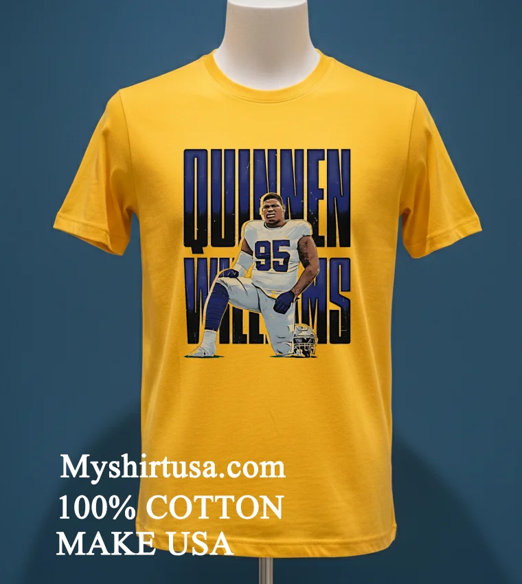 Quinnen Williams Dallas Name Retro Football Shirt Yellow T Shirt