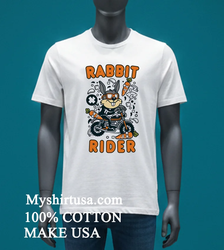 Rabbit Raider Cute Cartoon Shirt White T Shirt 3