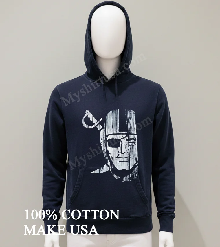 Raider Nation Raiders Silver Black Shirt Balck Shirt