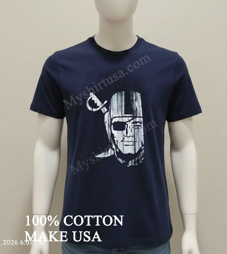 Raider Nation Raiders Silver Black Shirt Navy Shirt 1