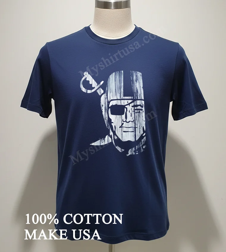 Raider Nation Raiders Silver Black funny america t-shirts - navy-shirt Raider Nation Raiders Silver Black Shirt Navy Shirt 2