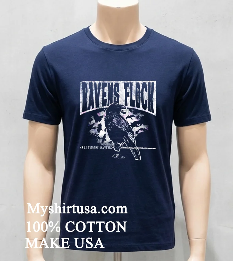 Ravens Flock Baltimore Ravens Football Mascot Shirt - navy-shirt Ravens Flock Baltimore Ravens Football Mascot Shirt Navy Shirt