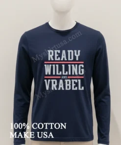 Ready Willing And Vrabel Football Coach Text Logo funny america t-shirts