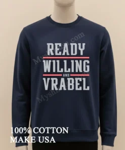 Ready Willing And Vrabel Football Coach Text Logo funny america t-shirts