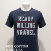 Ready Willing And Vrabel Football Coach Text Logo Shirt Navy Shirt 1
