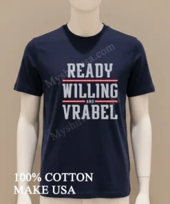 Ready Willing And Vrabel Football Coach Text Logo funny america t-shirts