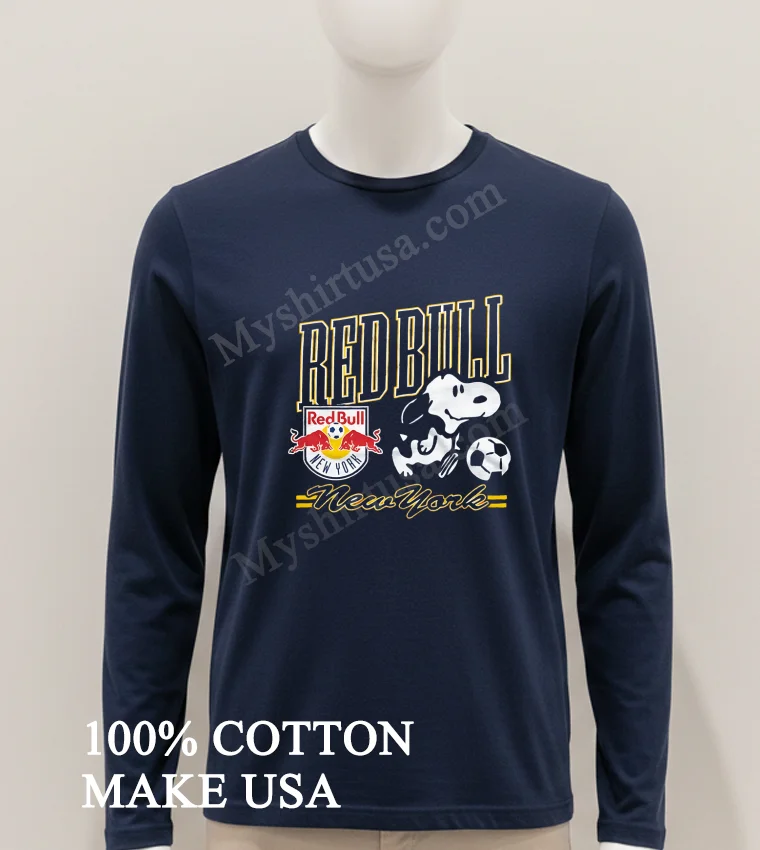 Red Bull New York Snoopy Soccer Ball Logo funny america t-shirts - hoodie-shirt Red Bull New York Snoopy Soccer Ball Logo Shirt Hoodie Shirt 1