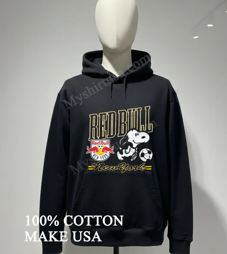 Red Bull New York Snoopy Soccer Ball Logo Shirt Hoodie Shirt