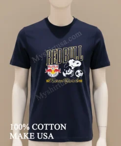 Red Bull New York Snoopy Soccer Ball Logo funny america t-shirts