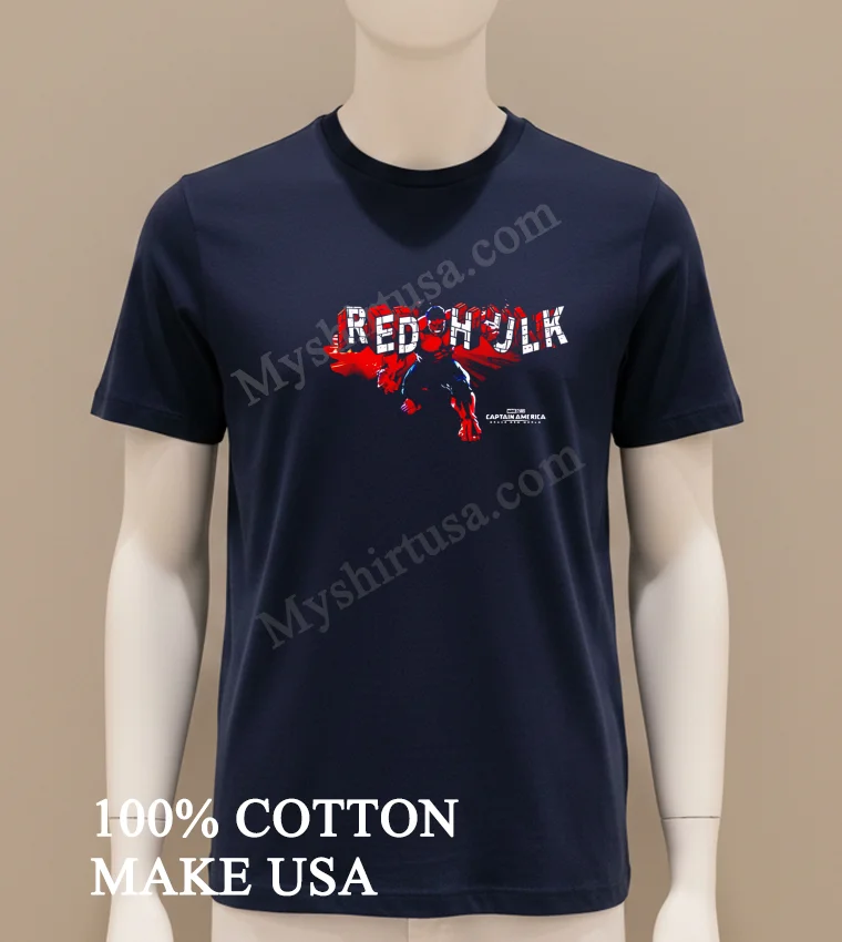 Red Hulk Tee Captain America Brave New World Merchandise Limited Classic funny america t-shirts - navy-shirt Red Hulk Tee Captain America Brave New World Merchandise Limited Classic Shirt Navy Shirt