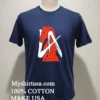 Red Knight Chess Piece With X Logo Shirt Navy Shirt 1