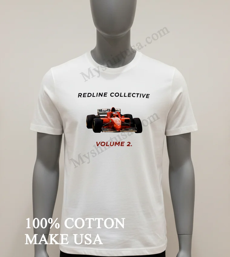 Redline Collective Volume 2 Red Formula One Racing Shirt White T Shirt 1