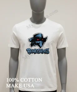 Renegades Masked Character Logo With Blue Graffiti Style funny america t-shirts