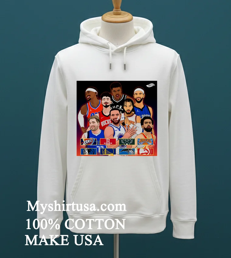 Representative Faces Of Nba Teams Shirt White T Shirt