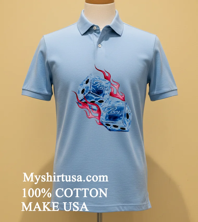 Rich Poor Ice Shirt Blue Shirt