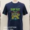 Rink Rat Salty Goon Gear Mean Green Rat Hockey Goalie Shirt Navy Shirt