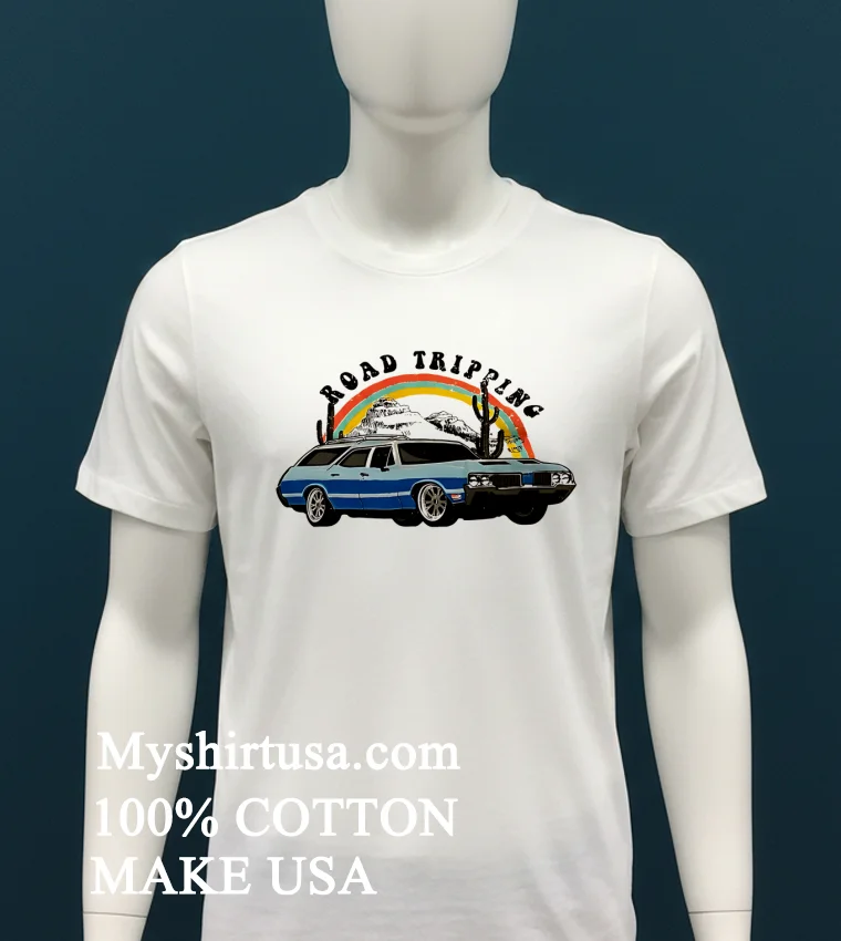 Road Tripping Oldsmobile Vista Cruiser Vintage Shirt - white-t-shirt Road Tripping Oldsmobile Vista Cruiser Vintage Shirt White T Shirt 1
